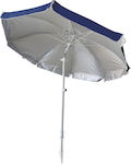 Campus Foldable Beach Umbrella Diameter 2m with UV Protection Silver Coating