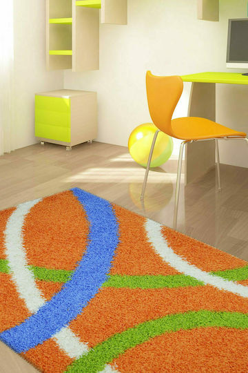 Sprintzio Next Shaggy 1133 Παιδικό Χαλί Πορτοκαλί 66x130cm Πάχους 50mm