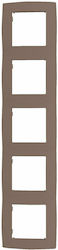 Aca Prime Switch Frame 5 Positions Vertical Installation in Beige Color 1000119411