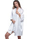 Milena by Paris Winter Bridal Women's Satin Robe White 5321 Νυφική Ρόμπα Bright 005321-Ιβουάρ