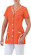 Giblor's Mantel Koch Damen Orange mit Kurzärmelig Emily