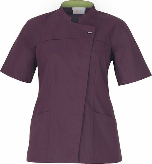 Giblor's Coat Chef Female Purple with Short Sleeve Giada