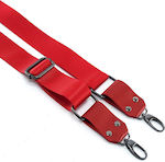 Adjustable red strap with red leather