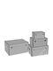 Liberta Ferre Set Decorative Trunks Wooden Black 4 Pieces 64x40x40cm