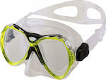 Scuba Force Silicone Diving Mask Vision Διαφανές/Κίτρινο Yellow