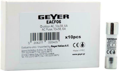 Geyer Sicherung Zylindrisch 10x38mm 6A (EACF06) 1Stück