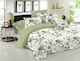 Le Blanc Rose Set Coverlet Queen Size Cotton Olive 220x240cm 3pcs