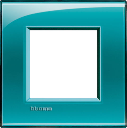 Legrand Bticino Living Light Πλαίσιο Διακόπτη 1 Θέσης Κάθετης Τοποθέτησης 2 Στοιχείων σε Πράσινο Χρώμα LNA4802VD