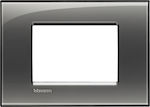 Legrand Bticino Living Light Horizontal Switch Frame Gray 3 Στοιχείων LNA4803KF
