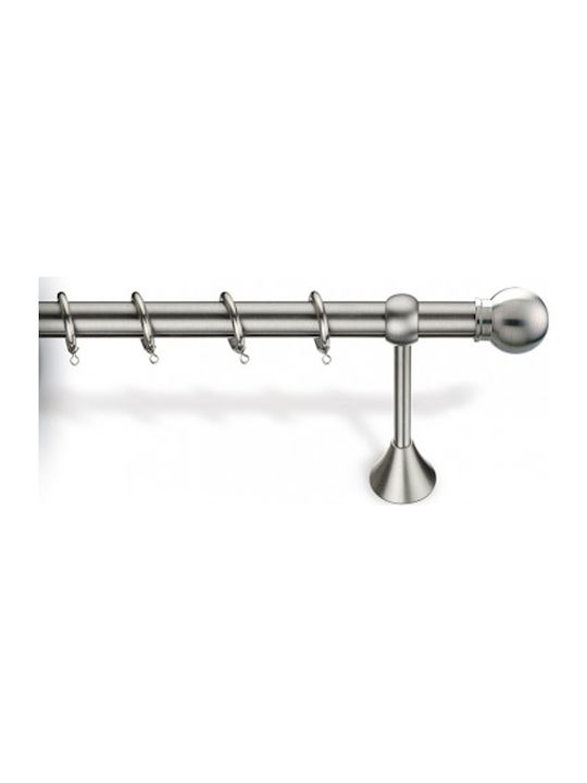 Viobrass Metallic Curtain Pole Double with Rail Φ25mm 160cm Nickel Matte