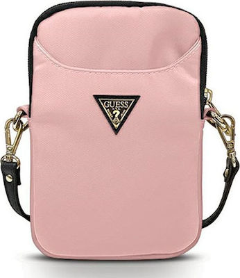 Guess Nylon Triangle Logo Bag Fabric Pink (Universal 8") GUE772PNK