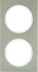 Hager R.3 Vertical Switch Frame 3-Slots Silver 2 Θέσεων 10122214