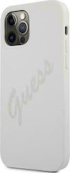 Guess Script Vintage Plastic Back Cover White (iPhone 12 Pro Max)