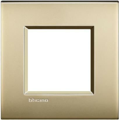Legrand Bticino Living Light Switch Frame 1 Position Vertical Installation 2 Positions in Gold Color LNC4802OF