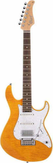 Cort G-280 Select Elektrische Gitarre Stratocaster mit HSS Tonabnehmerkonfiguration Amber