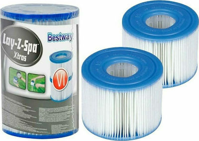 Bestway Filtru de înlocuire pentru piscină Set 2buc cu diametru 8.5cm.