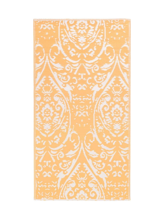 vidaXL Rug Outdoor Rectangular Orange / White