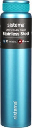 Sistema Glass Thermos Stainless Steel 280ml Light Blue