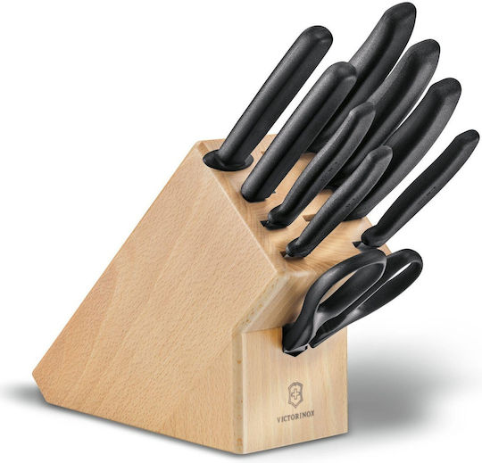 Victorinox Inox Cooking Utensil Set with Base Black Swiss Classic