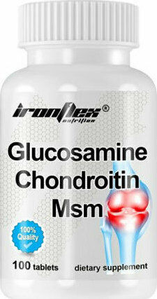 Ironflex Nutrition Glucosamin Chondroitin Msm Besondere Nahrungsergänzungsmittel für die Gesundheit der Gelenke & Knochen 100 Tabletten
