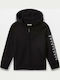 Kids Sweatshirt Cardigan with Hood Black K Boli