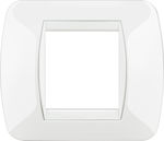 Legrand Bticino Living Light Horizontal Switch Frame 2-Slots White 2 Στοιχείων L4802BI