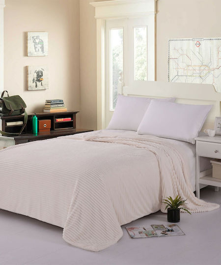 Silk Fashion Kotle Decke Fleece Couch 100x150cm Ecru
