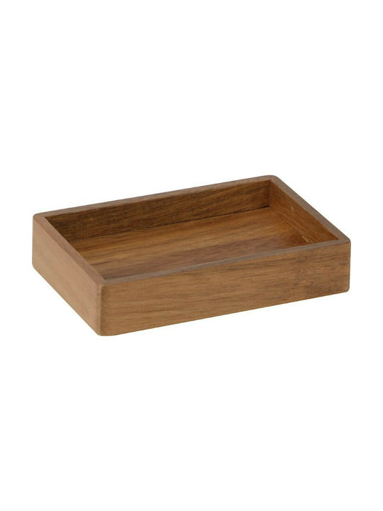 Eurocasa 6116 Wooden Soap Dish Countertop Brown
