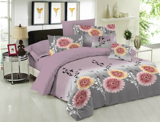 Le Blanc Комплект Пухено Единично 160x240бр Chrysanthemum Люляк 2бр