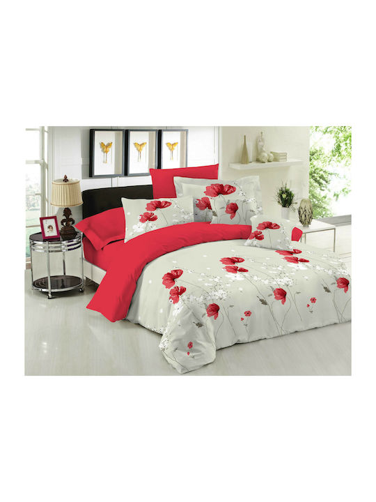 Le Blanc Σετ Πάπλωμα Μονό 160x240εκ. Anemone Red 2τμχ