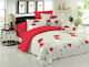 Le Blanc Σετ Πάπλωμα Μονό 160x240εκ. Anemone Red 2τμχ