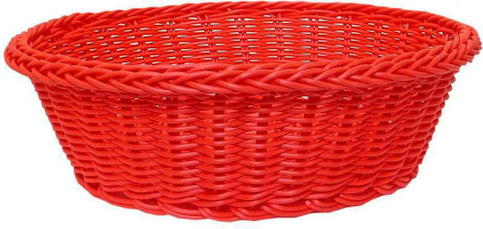 Art et Lumiere Καλάθι Ψωμιού από Rattan Κόκκινο 21x21x7cm