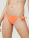 Bondey Bikini Slip με Κορδονάκια Πορτοκαλί