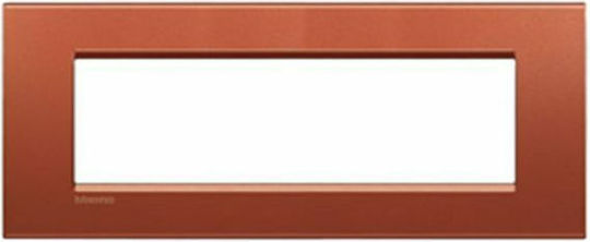 Legrand Bticino Living Light Switch Frame Horizontal Installation 7 Elements in Red Color LNA4807RK