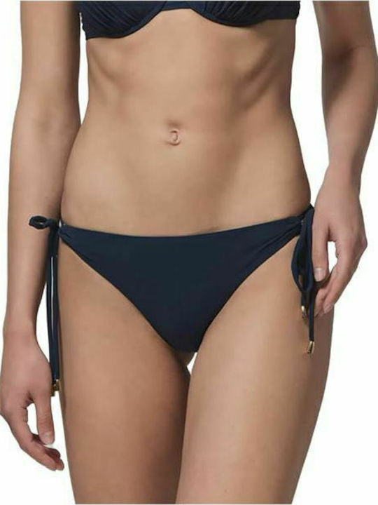 Luna Blue Sense Bikini Brazil with Ties Navy Blue