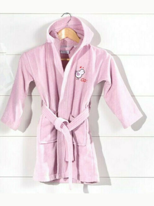 Nima Baby Bademantel Kapuzen Clo 02 Rosa