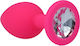 Intense Shelki S Plug Anal Πρωκτική Σφήνα Small Hot Pink 7.2cm