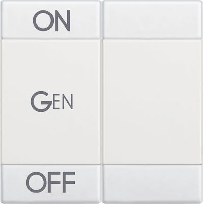 Legrand Bticino My Home Lighting Front Plate Switch White Φωτεινή On/Off/Gen N4911M2AFN