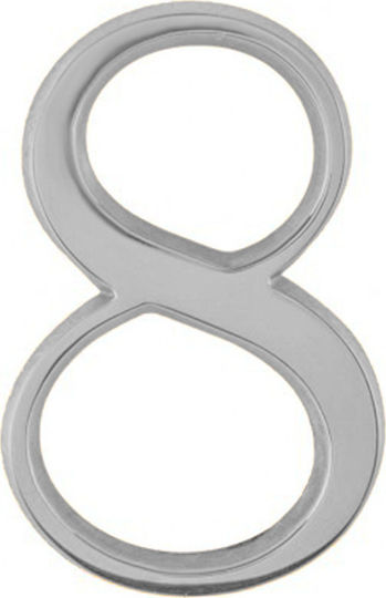 Zogometal 930 Sign with Number in Silver Color Nickel Matt 12cm 930