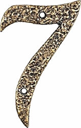 Roline 461 Πινακίδα με Αριθμό 7 σε Χρυσό Χρώμα 10cm 461