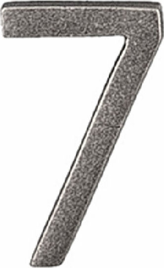 Roline 460 Πινακίδα με Αριθμό 7 σε Ασημί Χρώμα 5.5cm 460