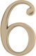 Zogometal 930 Placă cu Număr 6 în Auriu Culoare 12cm 930