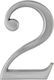 Zogometal 930 Sign with Number in Silver Color Nickel Matt 12cm 930