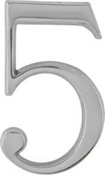 Zogometal 930 Πινακίδα με Αριθμό 5 σε Ασημί Χρώμα 12cm 930 Zogometal 930 Πινακίδα με Αριθμό 5 σε Ασημί Χρώμα 12cm 930