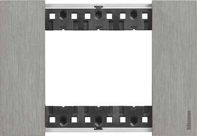 Legrand Living Now Horizontal Switch Frame Silver 3 Στοιχείων KA4803ZG