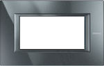 Legrand Axolute Horizontal Switch Frame Black 4 Στοιχείων HA4804HS