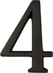 Zogometal House Number 4 Sign Black 12cm