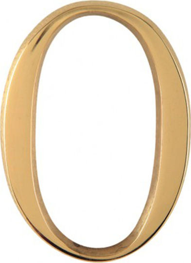 Zogometal 930 Sign with Number in Gold Color Chromium 12cm 930