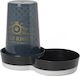 Pet Camelot Tasty Jumbo Luxurious Automatic Plastic Bowl with Container Food & Water for Dog 1.5lt in Black Color