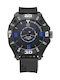 Weide Men's Watch 47mm Battery with Black Rubber Strap